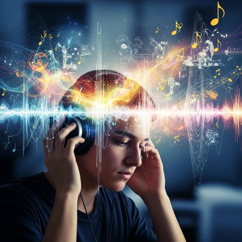 person-listening-to-music-with-headphones-surrounded-by-sound-waves-and-musical-notes-illustrating-the-connection-between-sound-and-memory-formation-5378d975-92fc-4f7e-bf4d-fbfeaa50be12.webp Person listening to music with headphones, surrounded by sound waves and musical notes, illustrating the connection between sound and memory formation